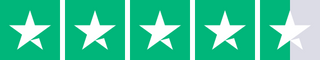 4,5 ud af 5 stjerner på Trustpilot